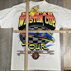 VTG NASCAR Winston Cup Tour 1997 T-Shirt Adult L Checkered Flag Racing Deadstock