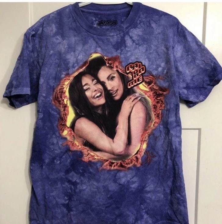 Ariana Grande Lady Gaga Rain On Me Tie Die Tee