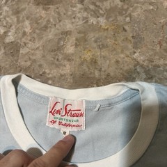 Levi’s Vintage Clothing Shirt Mens Medium Blue Ringer LVC 50’s Sportswear Baby T