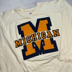 Vintage 70s Michigan Wolverines Jersey T-Shirt Men’s Large 80s Soffe Made in USA