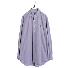 Ralph Lauren Check Long Sleeve Button-Down Shirt Men L Old Polo Cotton Japan