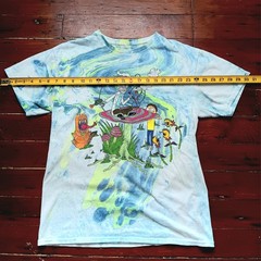 Rick And Morty Shirt Men’s (M) Tie Dye Blue Ripple Junction Graphic Tee