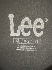 Lee Jeans Men’s Black Graphic Logo Crew Neck Short Sleeve T-Shirt Size XL