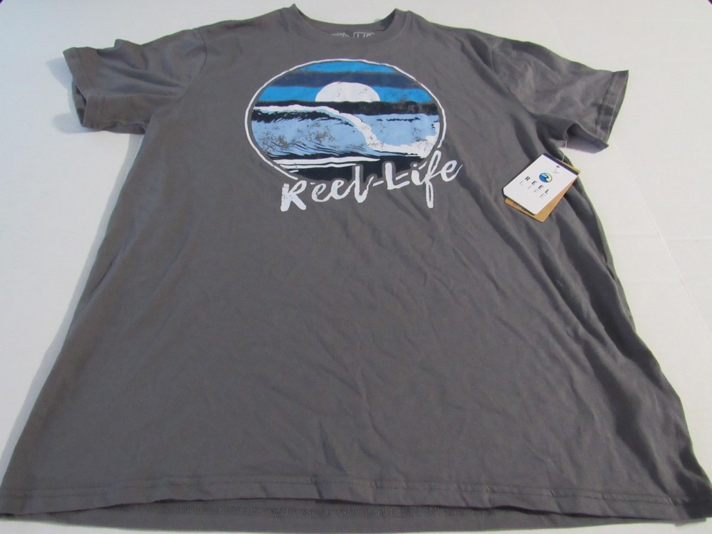 Reel Life Mens Tshirt Gray Large Nwt