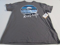 Reel Life Mens Tshirt Gray Large Nwt