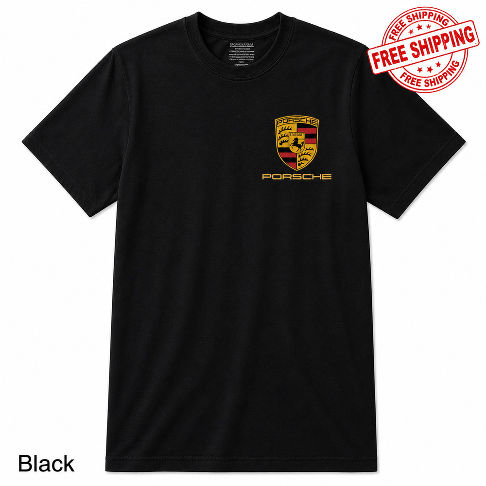 Porsche Motorsport Racing Shirt Performance Car Logo Graphic Tee Size S-5XL