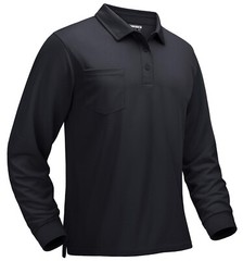 Mens Golf Polo Shirts Long Sleeve Athletic Quick Dry T-Shirts Casual Pocket Tops