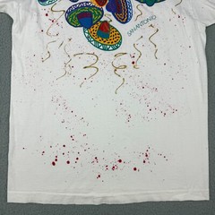 VINTAGE San Antonio Fiesta Shirt Adult Large White Single Stitch Sombreros
