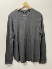 A081 NWT VINCE CREWNECK MARL THERMAL LONG SLEEVE MEN TEE SIZE L $155