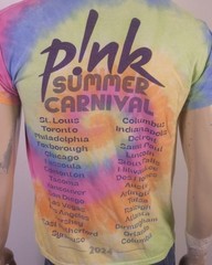 EUC Pink Summer Carnival 2024 Concert Tour T-Shirt 2 Sided Tie Dye SZ S