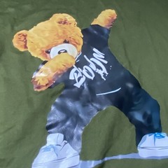 Dabbing Bear Teddy T Shirt Size XXXL 3XL Polyester / Elastane