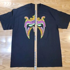 NWOT WWE Wrestle Mania NOLA 2018 Sz XL Shirt Mardis Gras Mask Ultimate Warrior