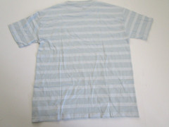 New Look Men’s Oversized Medium T-Shirt Blue/White Stripe 100% Organic Cotton