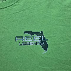 Reel Legends Tshirt Mens XL Green Long Sleeve Florida Fishing Snook Graphic Tee