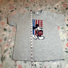 Vintage 2004 Disney Mickey Mouse T-Shirt XS Patriotic Americana 4th of July Y2K