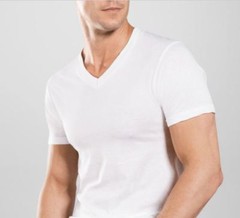 Stafford 4-Pack Men’s Blended Cotton V-Neck T-Shirts White