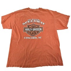 VTG 90s Harley Davidson Shirt Concord NC Speedway USA Made Hanes Beefy L 21×26