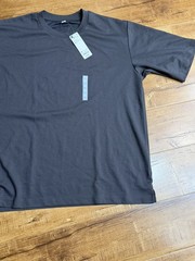 GU by Uniqlo Cotton Crewneck T Shirt Mens Dark Grey Short Sleeve Solid Sz XL