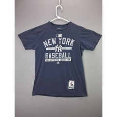 Majestic New York Yankees T-Shirt MLB Authentic Collection Medium Navy Blue Tee