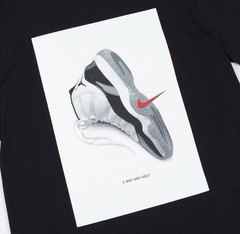 NEW Jordan 11 Concord Black T-Shirt Size Medium Black *In Original Package Bag*