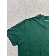 True Religion Mens XL Green Silver Metallic Buddha Guitar Logo T-Shirt