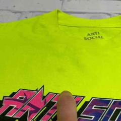 Anti Social Social Club Shirt Adult Medium Neon Colored Streetwear Punk Grunge