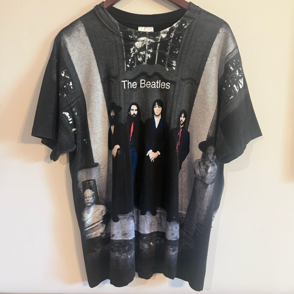 Vintage 90s The Beatles Hey Jude All Over Print AOP Shirt