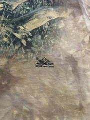 Men’s Brown T-Shirt Size XL The Mountain 2004 Deer Woods Buck All Over Vintage