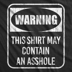 Mens Funny T Shirts Warning This Shirt May Contain An Sarcastic Novelty