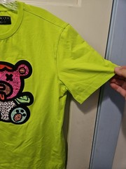 Eternity BC/AD Men’s Embroidered X-Eyed Fuzzy Teddy Bear Cotton T Shirt