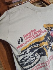 True Vintage 70s 1976 Hang Ten Motocross California Grand Prix Tee T Shirt M