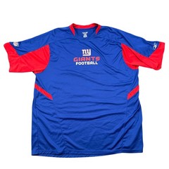 Y2K Reebok New York Giants Athletic T-Shirt Mens XL NFL Royal Blue Red PlayDry