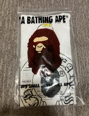 A Bathing Ape BAPE White Ape Head Graphic Logo Crew Neck T-Shirt Men’s S