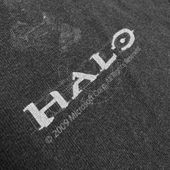 Vintage Halo Shirt Bungie ODST Promo 2009 Video Game Faded Black Tee Xbox 360