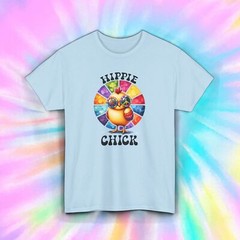 Hippie Chick Shirt | Tie Dye Peace Graphic Tee S-5XL | Retro 60s Style Gift