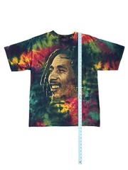 Vintage Bob Marley Tie Dye Graphic Short Sleeved Zion Rootswear T-Shirt Size L