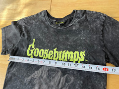 The Relaxed Tee x Goosebumps Logo Graphics Distressed Black Tshirt – Unisex XS