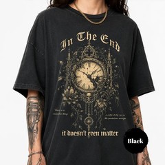 Vintage Clock Shirt Dark Botanical Gothic Graphic Tee
