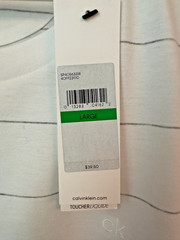 Calvin Klein CK Mens Stripey Logo Short Sleeve T-Shirt Size L – BRAND NEW W TAGS