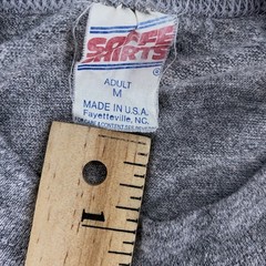Vintage Rayon Tri Blend Blank Soffe Shirt Mens XXS Gray Made USA Soft Tee 90s