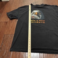 Vintage 1999 Harley Davidson Eagle Have a Nice Davidson T Shirt XXL Black Fade