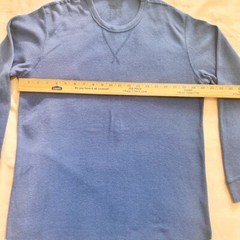 Perry Ellis Mens Long Sleeve Tee sz M Blue read