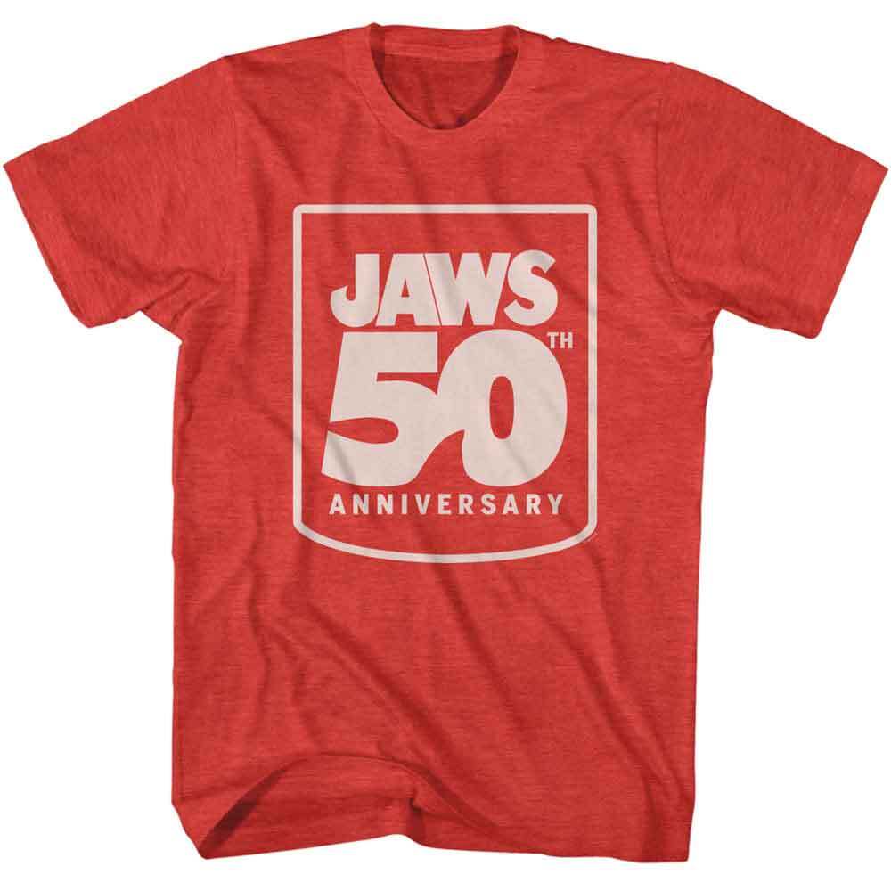 Jaws – 50th Anniversary – American Classics – Heather Adult Short Sleeve T-Shirt
