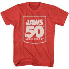 Jaws – 50th Anniversary – American Classics – Heather Adult Short Sleeve T-Shirt