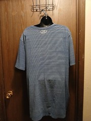 Unbranded Unisex XXL Pocket T-Shirt Blue Stripe Long Length (INV205)
