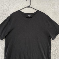 Quince Shirt Mens XL Black V-Neck 100% Organic Cotton Soft Solid Casual Tee