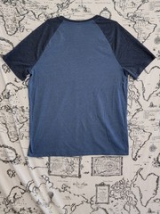 Sonoma Men’s XLT Raglan T-Shirt Short Sleeve Crew Neck Two-Tone Blue