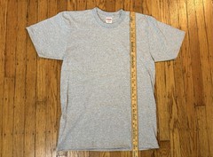Supreme New York Gray Blank Shirt USA Hypebeast Skateboarding Size M NWOT