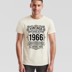 Unisex 60th Birthday Gift T Shirt All Original Parts Born In 1966
