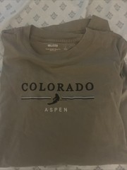 Medium Men’s Hollister Brown and Black Vintage Colorado Aspen T Shirt Size L